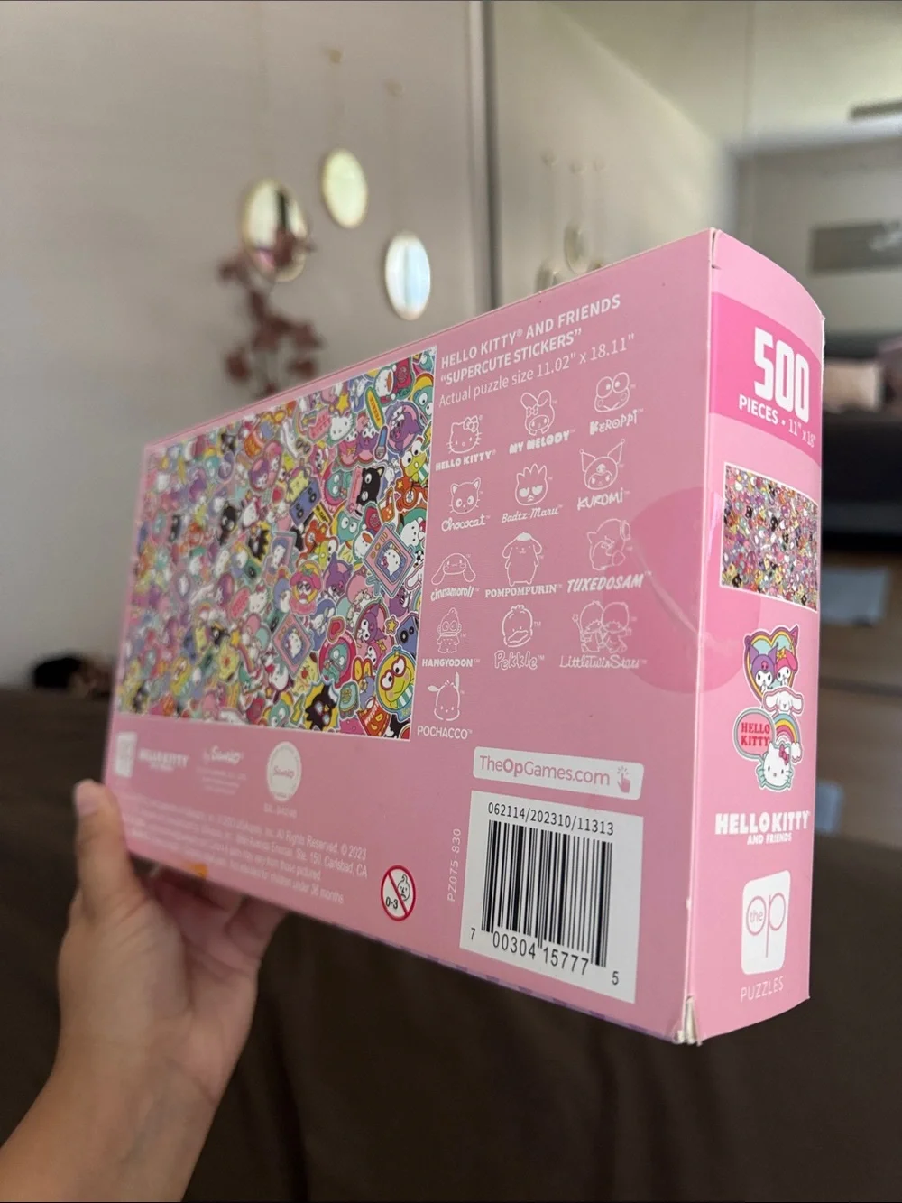 Sanrio Hello Kitty & Friends Sticker Collage Puzzle - Pink, Purple, Mint, Yellow